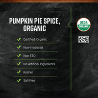 Thumbnail for Frontier Organic Pumpkin Pie Spice, 16-Ounce, Organic Nutmeg, Cloves, Ginger & Cinnamon, Enhances Tea, Seasoning, Kosher