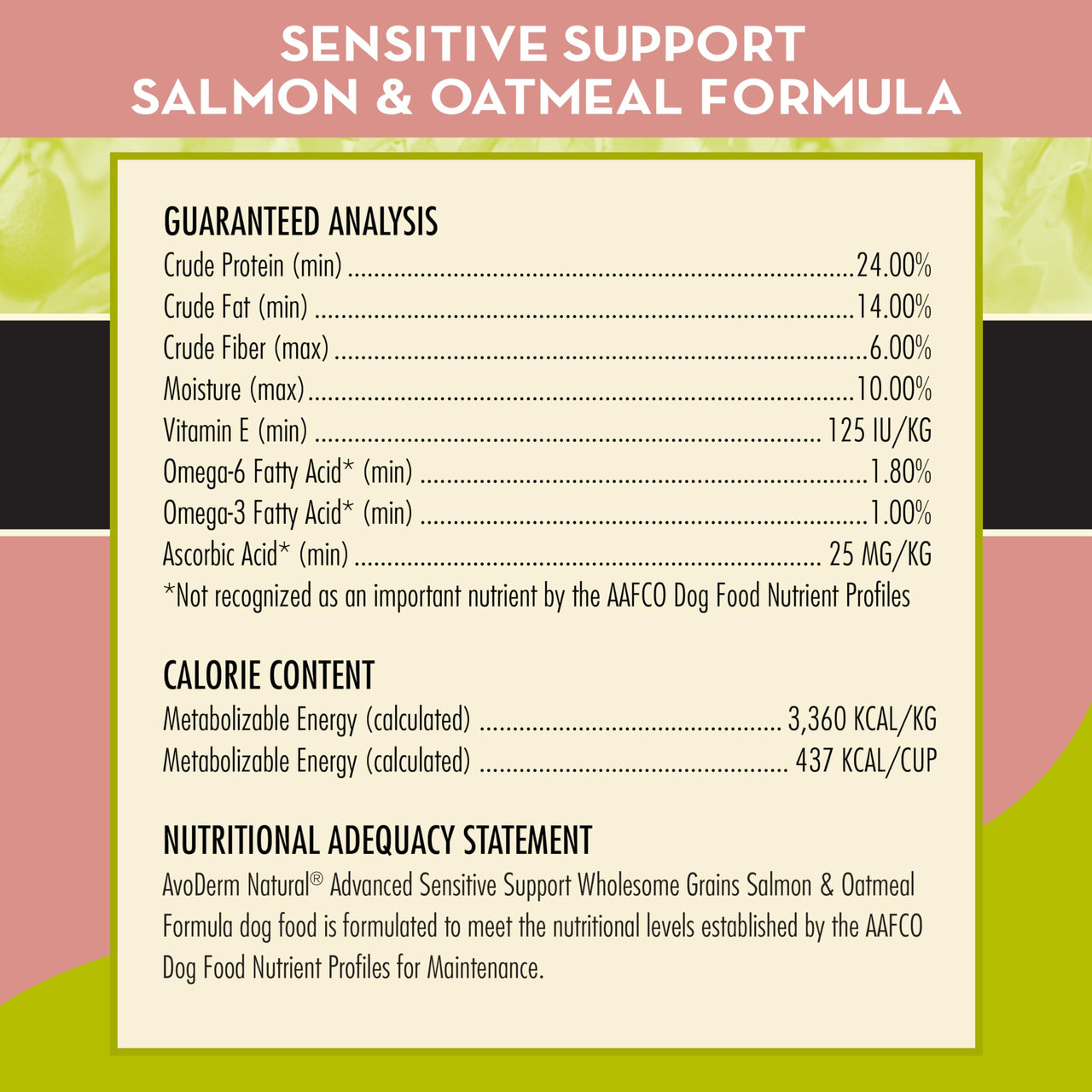 AvoDerm Natural Advanced Sensitive Support Salmon & Oatmeal Formula 4 lb