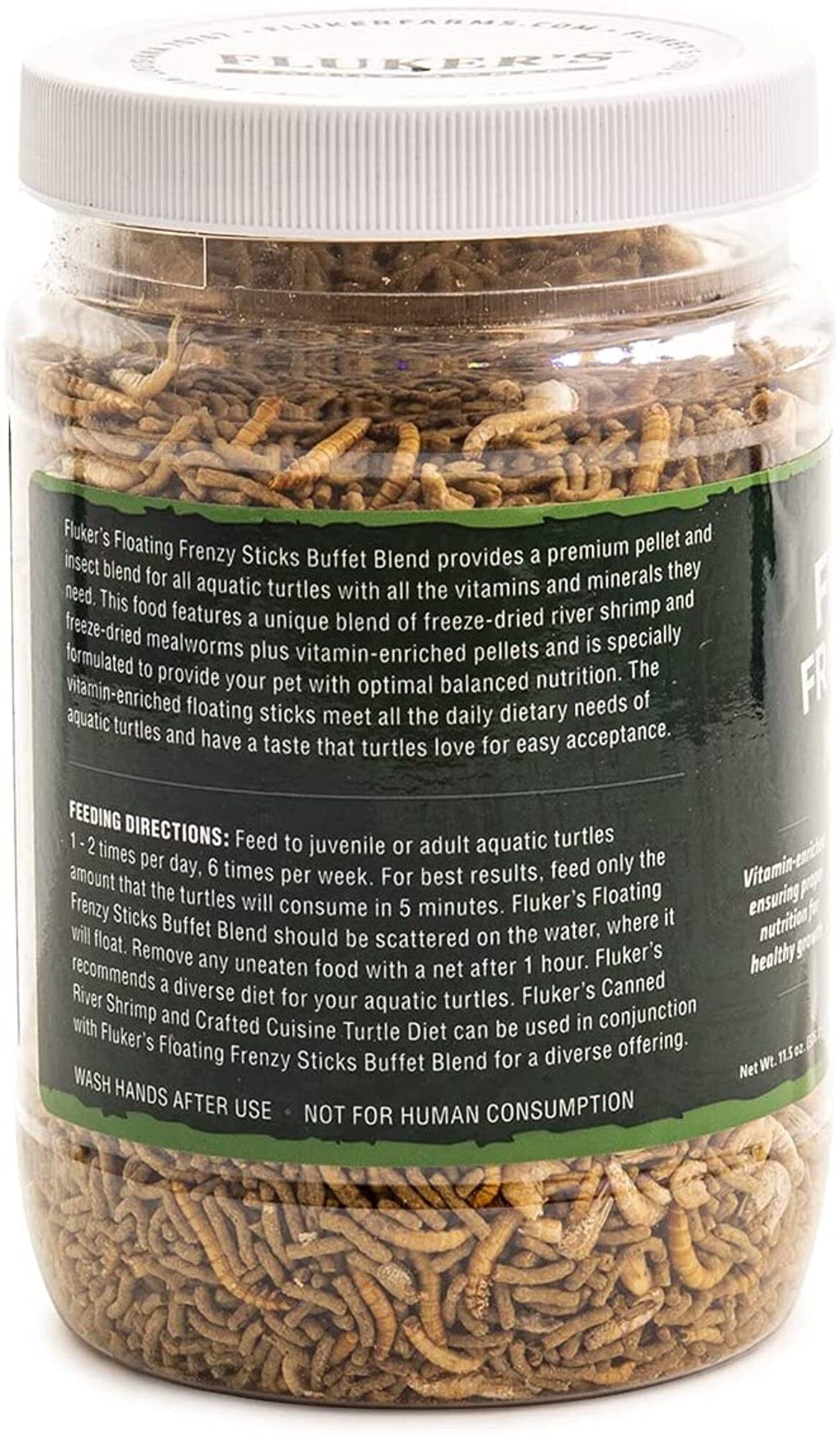 DBDPet Fluker's Buffet Blend Aquatic Turtles Floating Frenzy Sticks Freeze Dried Food 11.5oz - Includes Attached Pro-Tip Guide