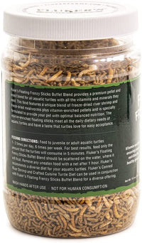 Thumbnail for DBDPet Fluker's Buffet Blend Aquatic Turtles Floating Frenzy Sticks Freeze Dried Food 11.5oz - Includes Attached Pro-Tip Guide