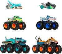 Thumbnail for Hot Wheels Toy Cars & Monster Trucks, Sharks vs. Dinos Multipack with 8 Total Vehicles, Including Big Rigs, 1:64 Scale Monster Trucks & 1:64 Scale Hot Wheels Vehicles