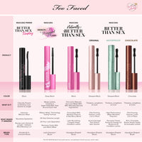 Thumbnail for Too Faced Better Than Sex Volumizing Mascara | False Lash Effect with Volume, Length, Curling + Conditioning Peptides, 0.27 Fl Oz, Chocolate
