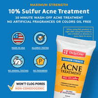 Thumbnail for De La Cruz Sulfur Ointment - Cystic Acne Treatment for Face and Body - Daily 10 Min Hormonal Acne Spot Treatment Mask - Safe and Effective Ointment that Clears Up Pimples - 2.6 OZ Tube, 2-Pack