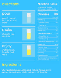 Thumbnail for GRAMMS Clear Protein Powder Packets 20G Protein for Women & Men & Lactose Free, Grass-Fed Whey Isolate, Gluten Free, Zero Sugar, Gut Friendly, Non-Bloating (Lemonade-10 Servings)