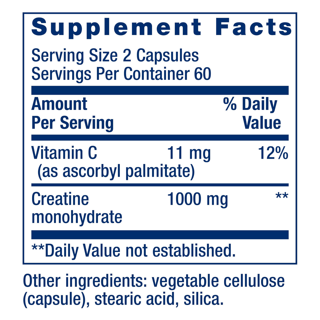 Life Extension Creatine Capsules – Creatine Monohydrate – Promotes Strength, Lean Muscle, Healthy Endurance – Non-GMO, Gluten-Free – 120 Capsules