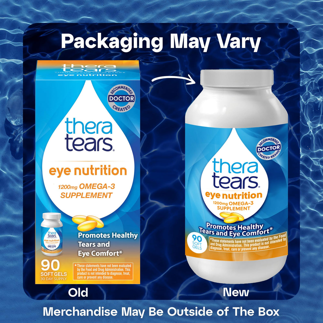 TheraTears Omega 3 Supplement, 1200mg, 90 ct (Pack of 1)