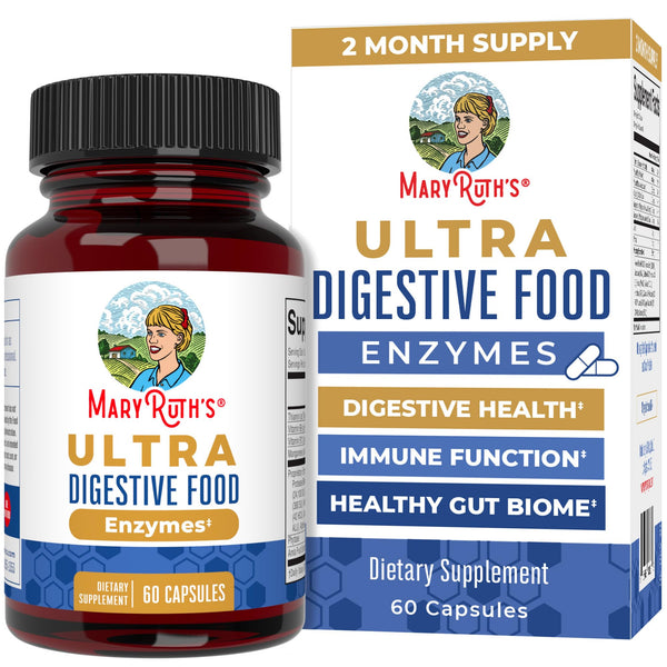 MaryRuth Organics Ultra Digestive Enzymes Capsules | Up to 2 Month Supply | Supplement for Gut Health Support | Digestion & Immune Support with Amylase | Lipase & Lactase | Vegan | 60 Count