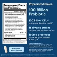 Thumbnail for Physician's Choice 100 Billion Probiotic 30 Count + Easy Mix Fiber Bundle
