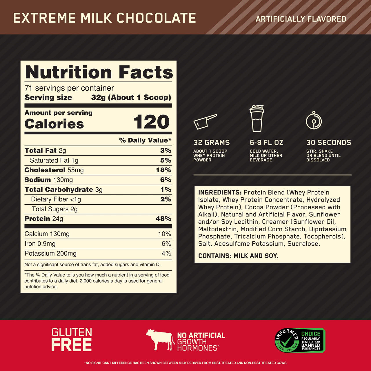 Optimum Nutrition Gold Standard 100% Micellar Casein Protein Powder & Gold Standard 100% Whey Protein Powder, Extreme Milk Chocolate, 5 Pound (Packaging May Vary)