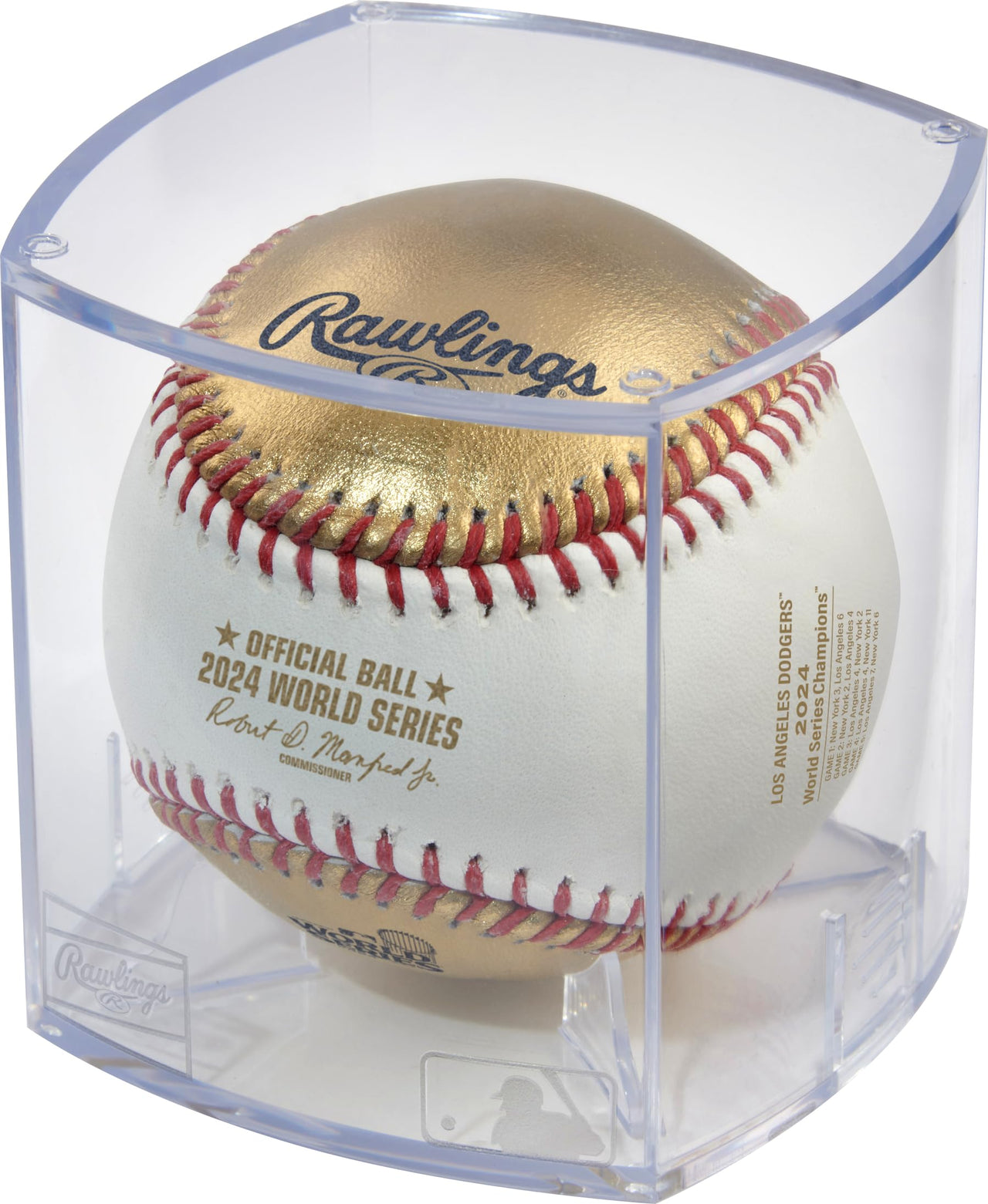 Rawlings | Official 2024 World Series Champions Los Angeles Dodgers | WS Champs Ball | White/Gold Leather Champions