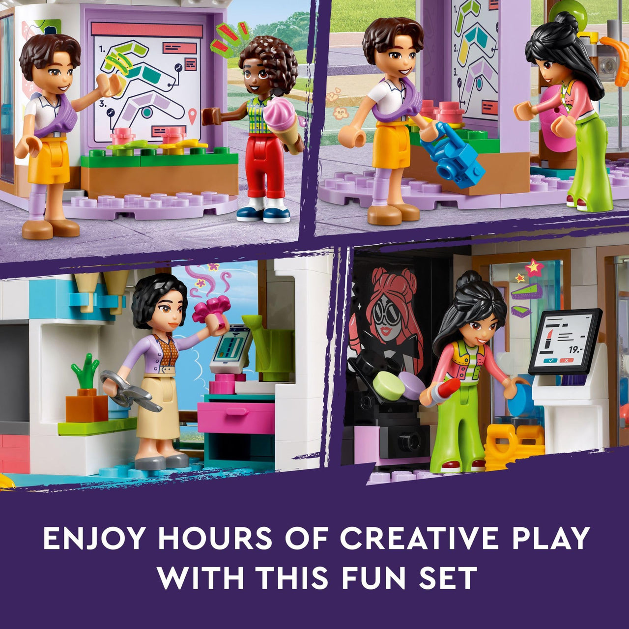LEGO Friends Heartlake City Shopping Mall Toy, Building Kit with Mini-Doll Accessories for Kids to Build Social Skills and Play Together, Gift Set for 8 Year Old Kids, Girls and Boys, 42604