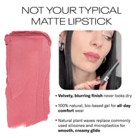 Thumbnail for MOB Beauty Soft Matte Lipstick M93 – Rosy Mauve | Weightless, One-Swipe Color Infused with Skincare | Vegan, Silicone-Free, Cruelty-Free Formula in a Biodegradable Capsule