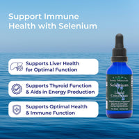 Thumbnail for Eidon Ionic Minerals Liquid Selenium Concentrate - Selenium Drops for Men & Women, Sodium Selenate Supplement for Adults, Supports a Healthy Immune System and Tissue Health, Sugar Free - 2 oz