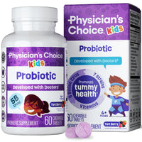 Thumbnail for Physician's CHOICE Probiotics for Kids - 7 Diverse Strains, Organic Prebiotics, Vitamins & Minerals - Clinically Studied L. Rhamnosus - Immune & Digestive Support - No Sugar or Artificial Dyes - 60ct