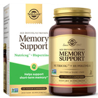 Thumbnail for Solgar Memory Support Brain Dietary Supplement for Memory and Focus, Clinically Studied Nutricog, Vitamin D & Huperzine-A, Nootropic Brain Health Supplement, Healthy Aging Support, 30 Servings