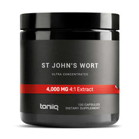 Thumbnail for Toniiq 1,000mg Ultra High Strength St. John's Wort Capsules (Non-GMO) - 4X Concentrated Extract - 0.3% Hypericin - Highly Purified and Bioavailable - 120 Capsules