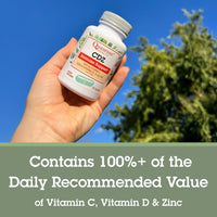 Thumbnail for Quantum Health CDZ Immune Support Supplement Vitamin C 500 mg, Vitamin D 1000 IU Plus Zinc 15 mg Powerful Whole Body Wellness Support Complex - Daily Immunity Boost for Women & Men - 60 Capsules