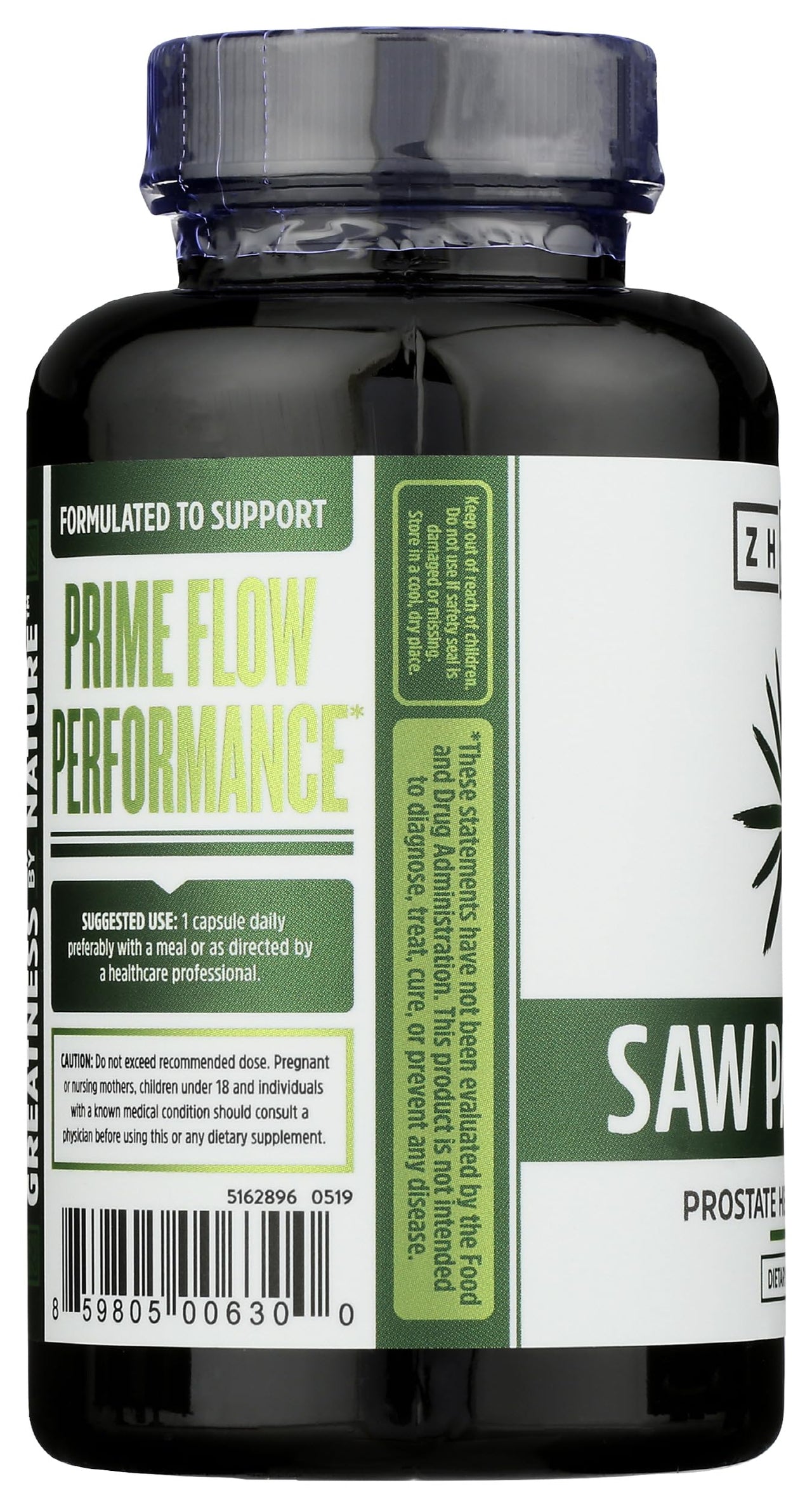 ZHOU NUTRITION Saw Palmetto Prostate Health Complex, 100 CT