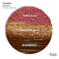 Thumbnail for KAJA 3 Colors Palette - Play Bento_Mochamallow | Powder Blusher, Highlighter, Cream Bronzer, Creamy Application, with Mango Seed Butter, Powdery Finish, Easy Finger Application, Lightweight Formula