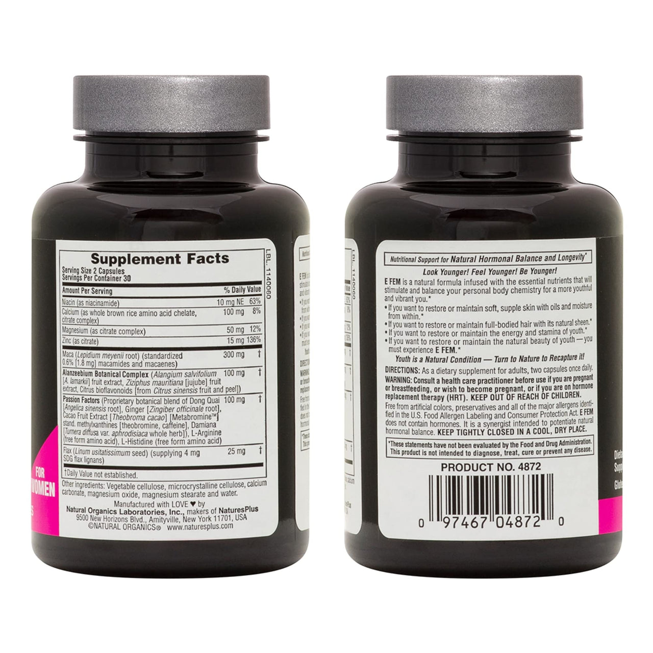 Nature's Plus E Fem - 60 Capsules