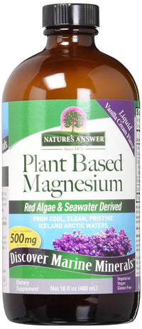 Thumbnail for Nature's Answer Plant Based Liquid Magnesium, Vanilla Cream, 16-Ounce