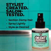 Thumbnail for The Doux SILENT TREATMENT Anti-Frizz Heat Protectant Spray for Curly Hair – 30-Day Humidity Shield Hairspray with Keratin & Corn Starch – Travel Size Hair Styling Spray, 2 oz