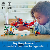 Thumbnail for LEGO City Fire Rescue Plane Toy for Kids and Fans of Firefighter Toys, Fun Birthday Gift Idea for Boys and Girls Ages 6+ who Love Airplane Toys and Imaginative Play, Includes 3 Minifigures, 60413