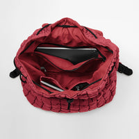 Thumbnail for ODODOS Quilted Backpack 2.0 for Women Lightweight Puffer Hiker Pack Drawstring Padding Travel Gym Bag, True Red