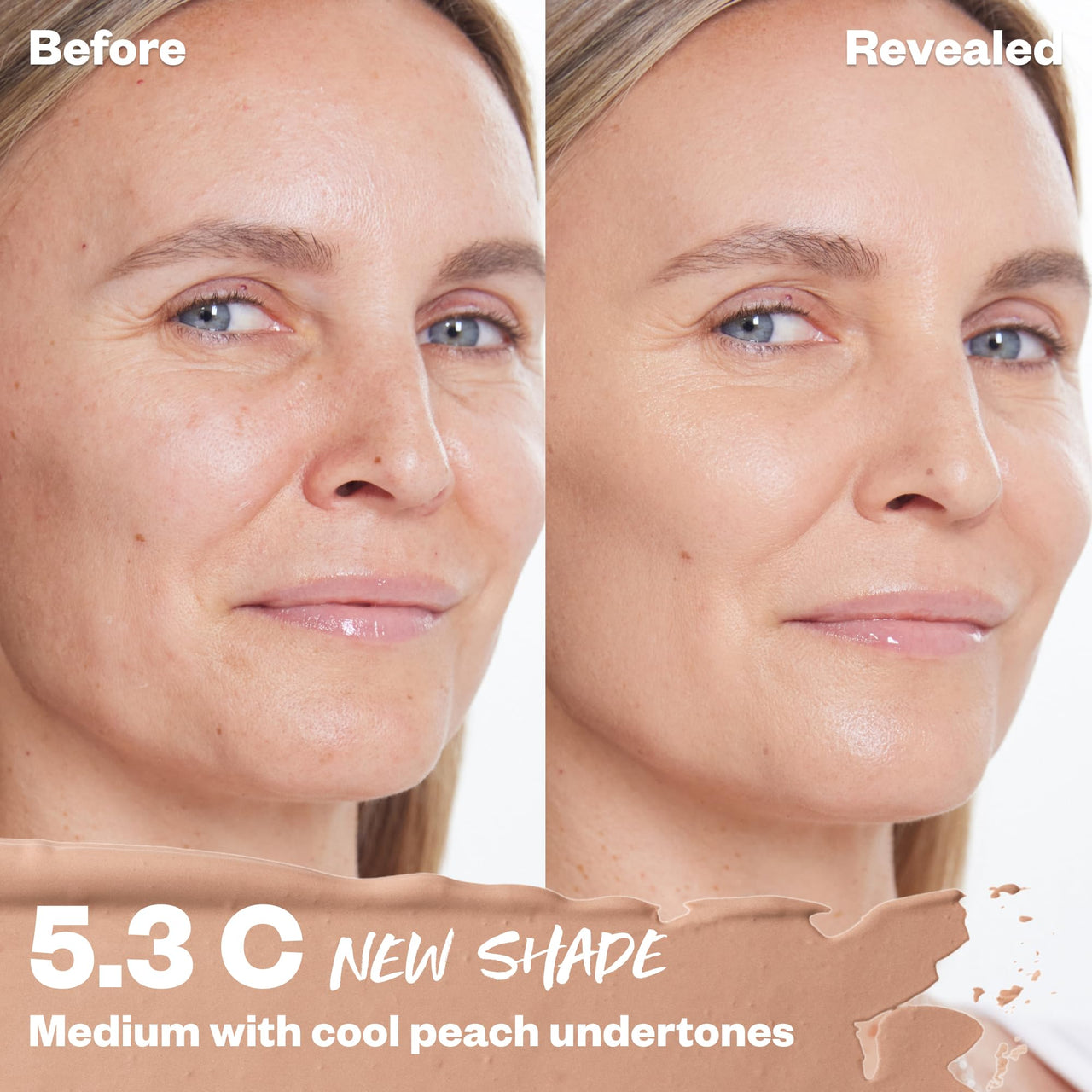 Kosas Revealer Concealer - Medium Coverage Makeup with Hyaluronic Acid, Conceals Dark Circles Under Eyes, Dark Spots and Blemishes + Brightens, Hydrates, Long-Lasting & Vegan, (Tone 5.3 C)