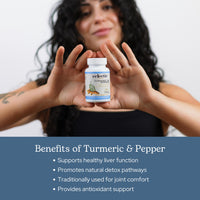 Thumbnail for Eclectic Herb - Organic Turmeric & Pepper Capsules | Musculoskeletal System & Joint Health Support | Herbal Supplement | Vegan, Non-GMO, Gluten Free, Freeze-Dried (90 CT | 430 mg)