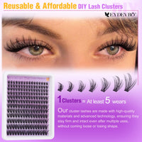 Thumbnail for EYDEVRO Wispy Lash Clusters Natural Eyelash Clusters 9-18mm Cluster Eyelash Extensions CD Curvature 192 Pcs Manga Cluster Lashes Individual Lashes DIY Lash Extensions