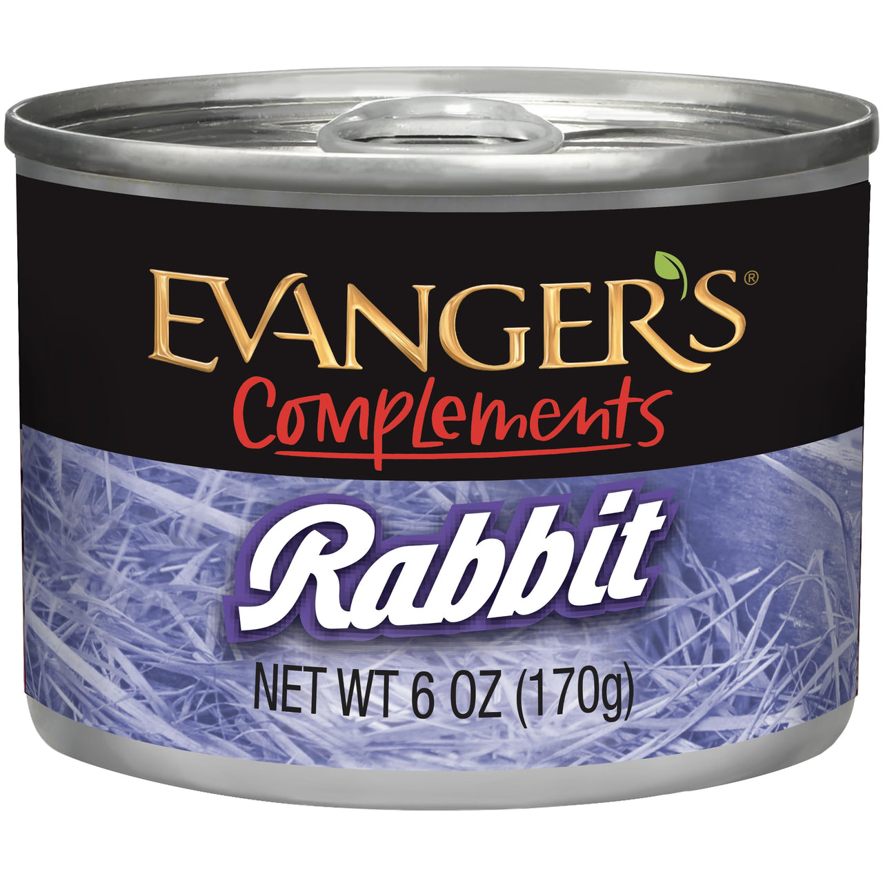 Evanger's Complements Rabbit for Dogs & Cats – 24 Count, 6 oz Each – Single-Protein Formula Cooked in Broth – Grain & Gluten Free – Wet Dog & Cat Food