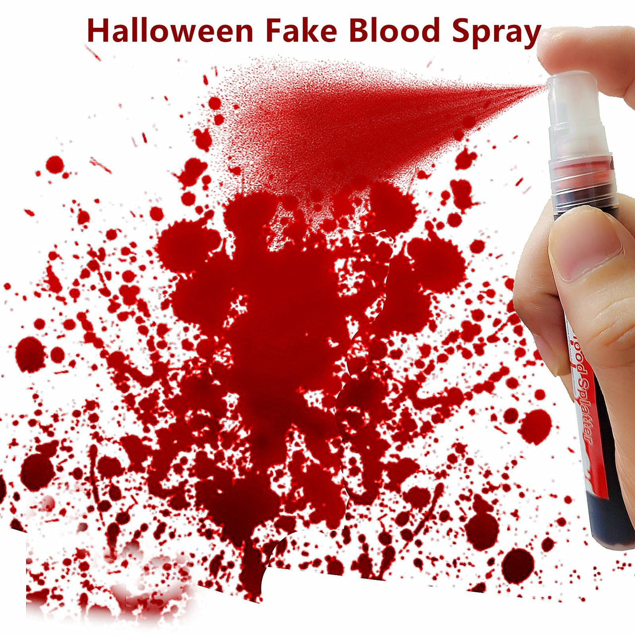 Go Ho Horror Bride Body Paint Makeup Set with Black Lipstick, Adjustable PU Leather Choker, Fake Blood Spray, 3PC Bloody Love Stickers - Halloween Costumes Gothic Bride Punk Accessories Kit