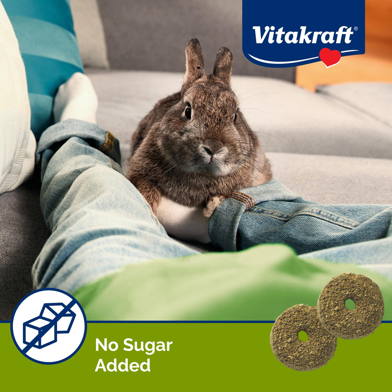 Vitakraft Nibble Rings Small Animal Treat, 10.6 oz Healthy Crunchy Snack for Rabbits, Guinea Pigs, Hamsters & Other Small Pets, Wholesome Wheat & Alfalfa, Added Vitamins & No Artificial Flavors