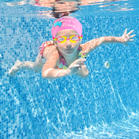 Thumbnail for AuSletie Kids Swim Caps for Girls, Toddler Silicone Swimming Cap for Kids, Durable Comfortable Swimming Caps for Girls