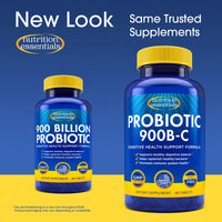 Thumbnail for Nutrition Essentials Probiotics for Women and Men - with Lactase Enzyme and Prebiotic Fiber for Digestive Health - 80 Percent + More Potent Supplement for Gut Health Support - Vegan Formula