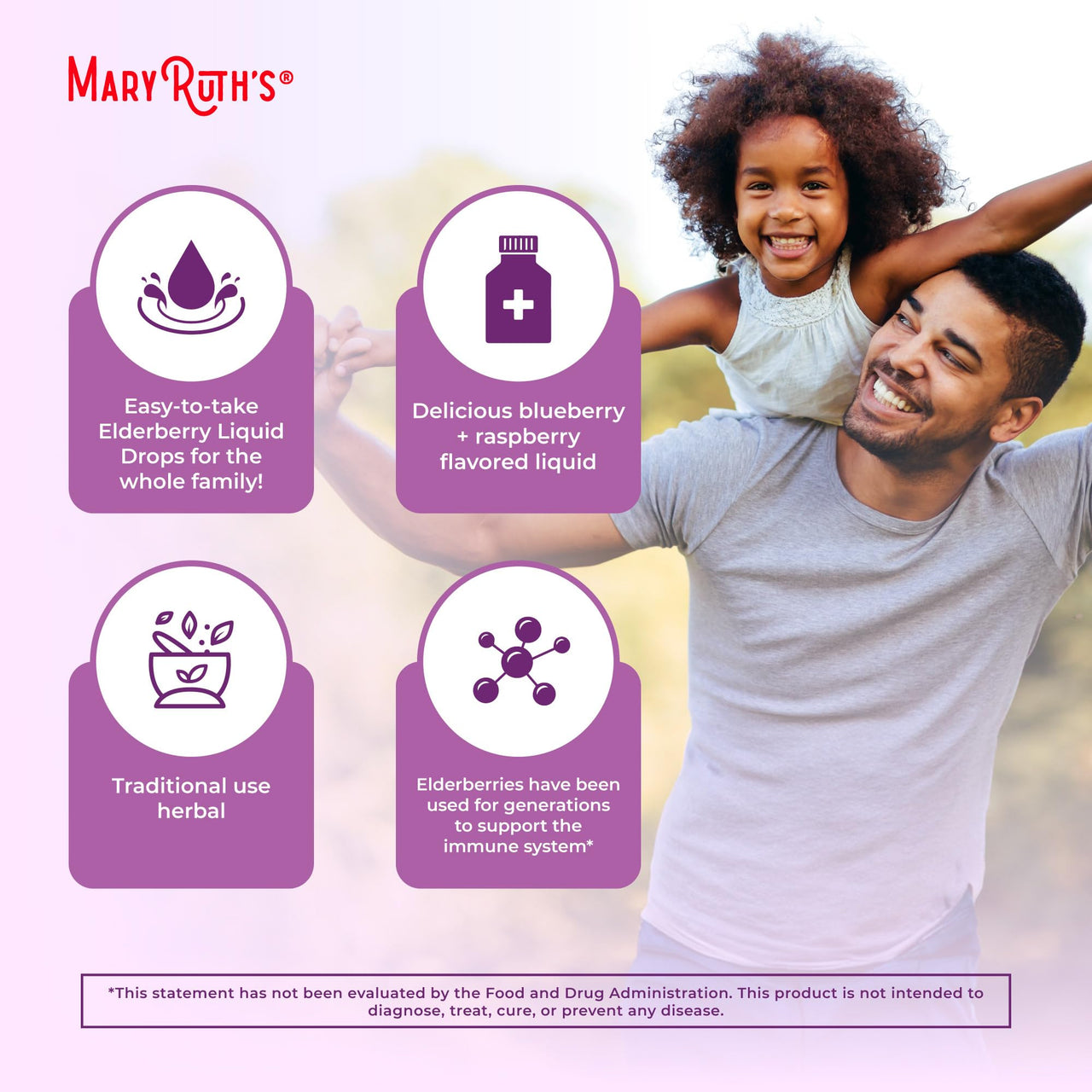MARYRUTH'S Elderberry Liquid Drops for Adults & Kids | Immune Support | Antioxidant | Overall Wellness | Elder Berry Extract | USDA Organic | Sugar Free | Vegan | Non-GMO | Gluten Free | 1 Fl Oz