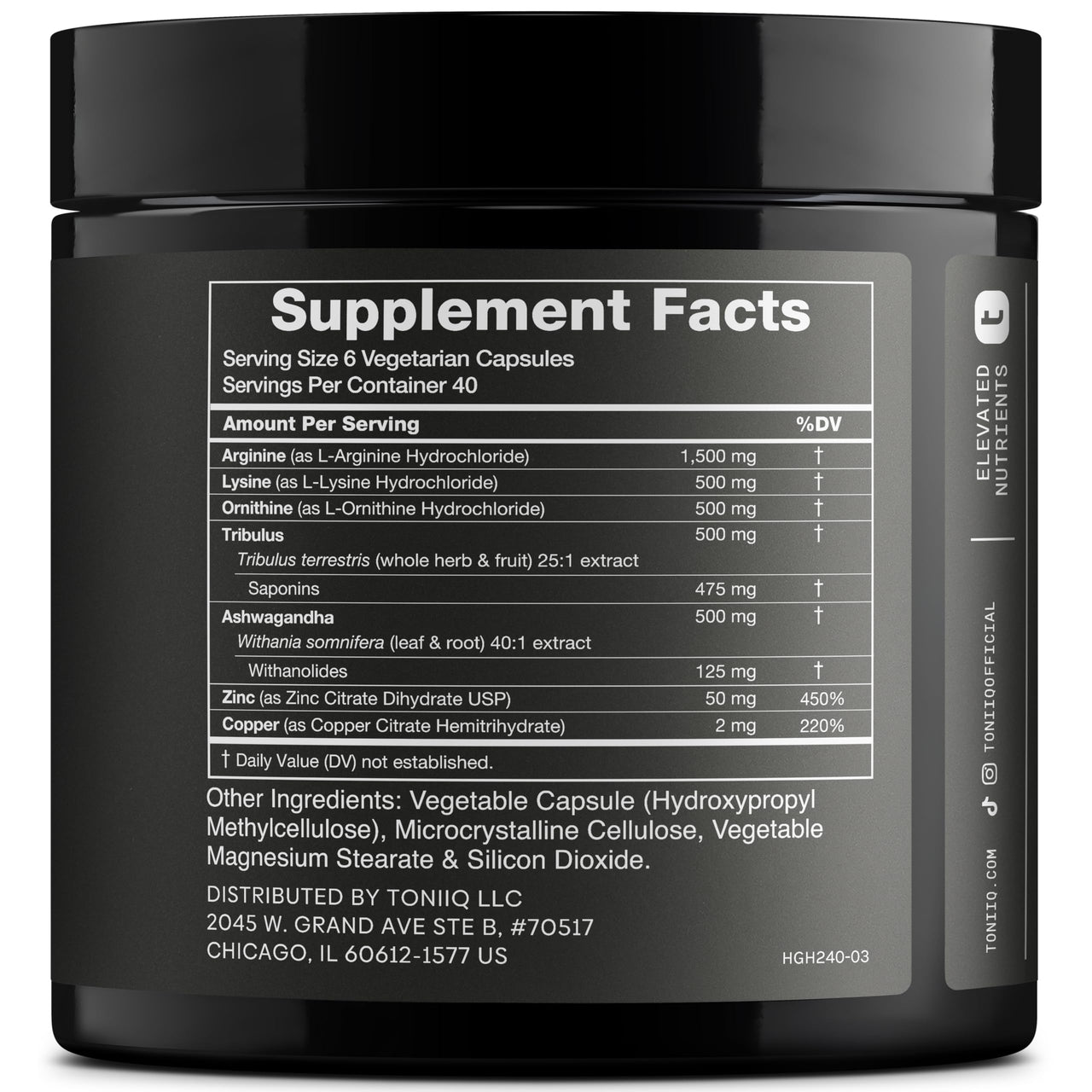 HGH Supplements for Men & Women (240 Count) 3,550mg+ Support Muscle Growth & Healthy Levels of Human Growth Hormone for Men, with High-Purity Arginine, Ornithine, Lysine, Tribulus, and Ashwagandha TQ