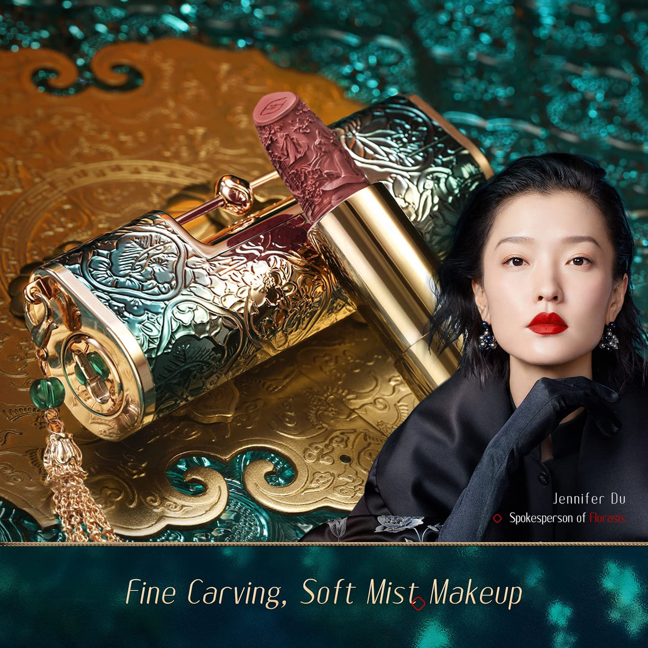 FLORASIS Blooming Rouge Love Lock Lipstick Long-Lasting Sculpting Lipstick Misty Matte Finish Lightweight Nourishing for Everyday Use (M521 Yes I Do)