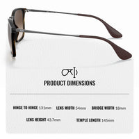 Thumbnail for Ray-Ban RB4187 CHRIS Square Shaped Non-Polarized Sunglasses for Men – Includes Official RAYBAN Eyewear Kit – Ideal Formal & Casual Wear Sunglasses – Brown Gradient Lens