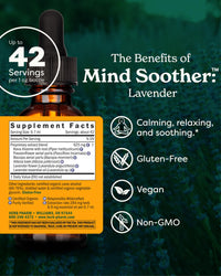Thumbnail for Herb Pharm Certified Organic Mind Soother, Lavender, Liquid Herbal Formula, 1 Fl Oz