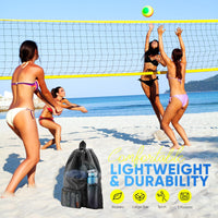 Thumbnail for HOHOM Mesh Swim Bag Beach Drawstring Backpack, Waterproof Gym Bags for Women and Men, Large Pool Bag Swimming Gear for Swimmers