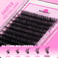 Thumbnail for Lash Clusters Wispy 80D Eyelash Clusters D Curly 12-20MM Mix Length Cluster Eyelash Extensions Thick Volume Individual Lashes Clusters DIY Eye Lash Extension 3D Eyelashes Clusters at Home By MOONKALI