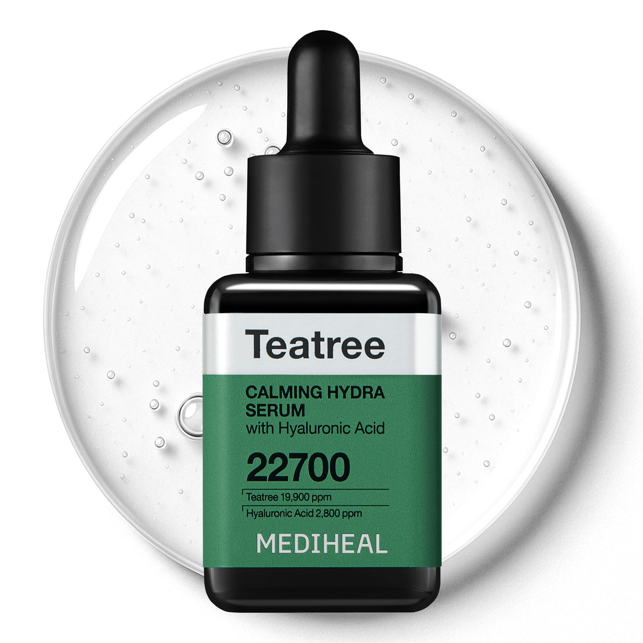 Mediheal Teatree Calming Serum 1.35 fl.oz - Quick Skin Calming and Redness Relief - Sebum Care, Oil Moisture Balance & Deep Moisturization with Hyaluronic Acid