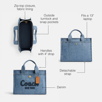Thumbnail for Coach Women's Denim Cargo Tote, Indigo