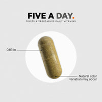 Thumbnail for Codeage 5 Servings of Fruits & Veggies Equivalent in 1 Single Capsule, Whole Food Non-GMO, 15 Greens & Fruits All-in-One Pill, Eat Vegetables for Wellness Vegan Vitamins Supplement, 60 ct