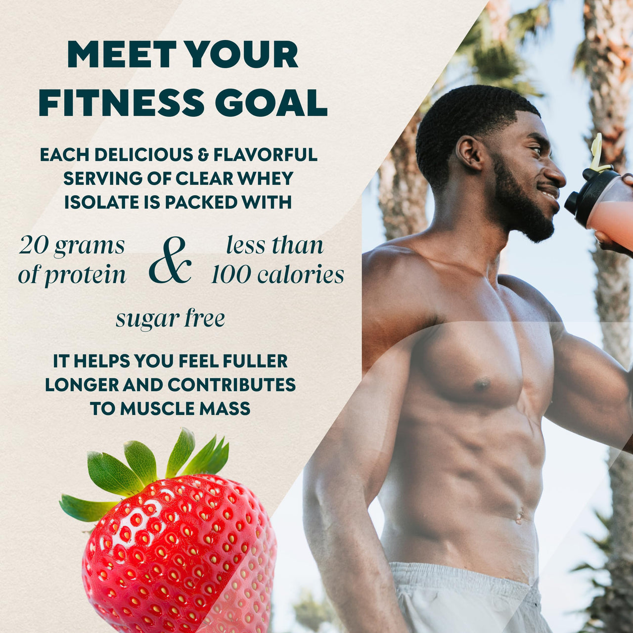Myprotein Clear Whey Isolate Protein Powder, 35 Servings, (1.9lbs) Strawberry, 20g Protein per Serving, Naturally Flavored Drink Mix, Daily Protein Intake for Superior Performance