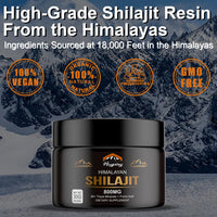 Thumbnail for Shilajit Pure Himalayan Organic Resin - 800mg Gold Grade Shilajit Resin with Fulvic Acid & 85+ Trace Minerals Complex for Energy, Strength & Immunity, Shilajit for Men & Women, 800mg