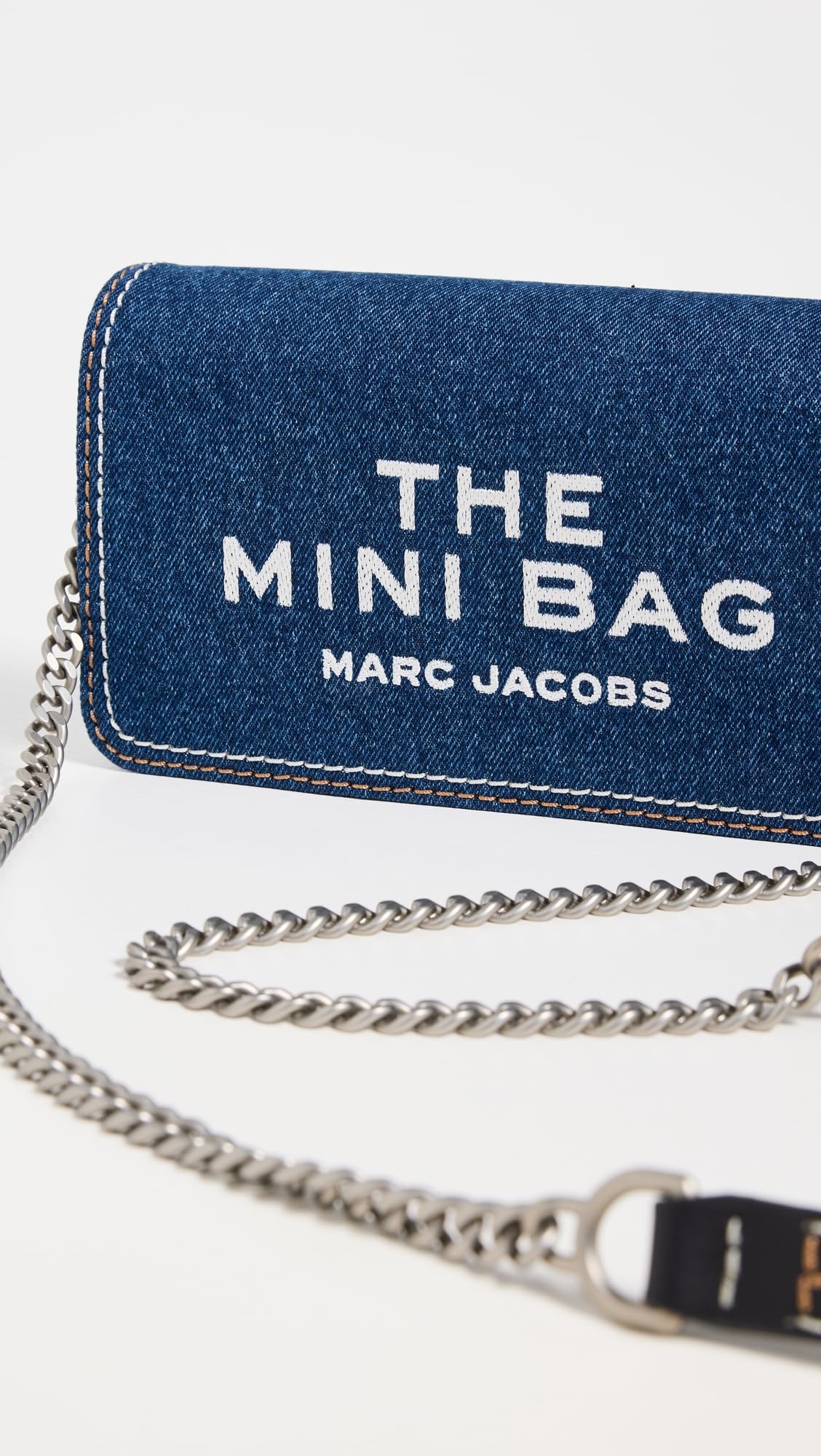 Marc Jacobs Womens The Denim Chain Mini Bag Dark Wash Onesize