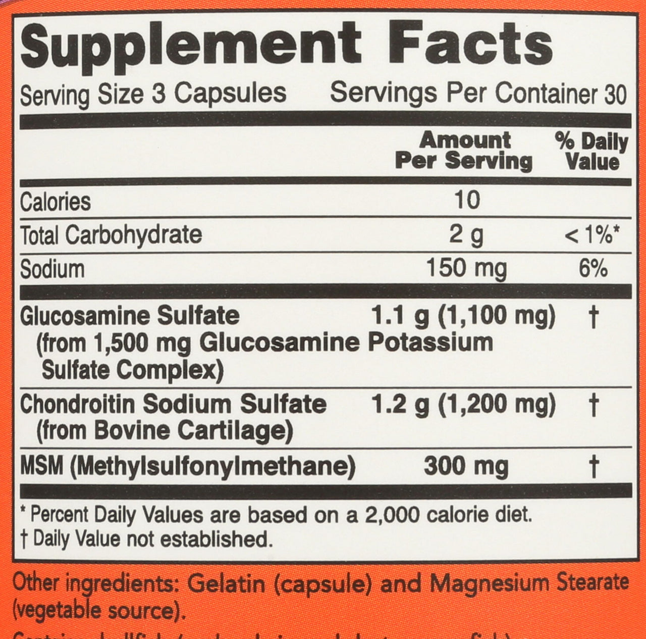 NOW Foods Glucosamine & Chondroitin with MSM, 90 Count